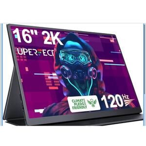 UPERFECT 120Hz Gaming Monitor 16" 2K PC Monitor 2560x1600 Portable Monitor 16:10